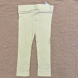 Kate Quinn Cream Ribbed Leggings Soft Stretchy Knit